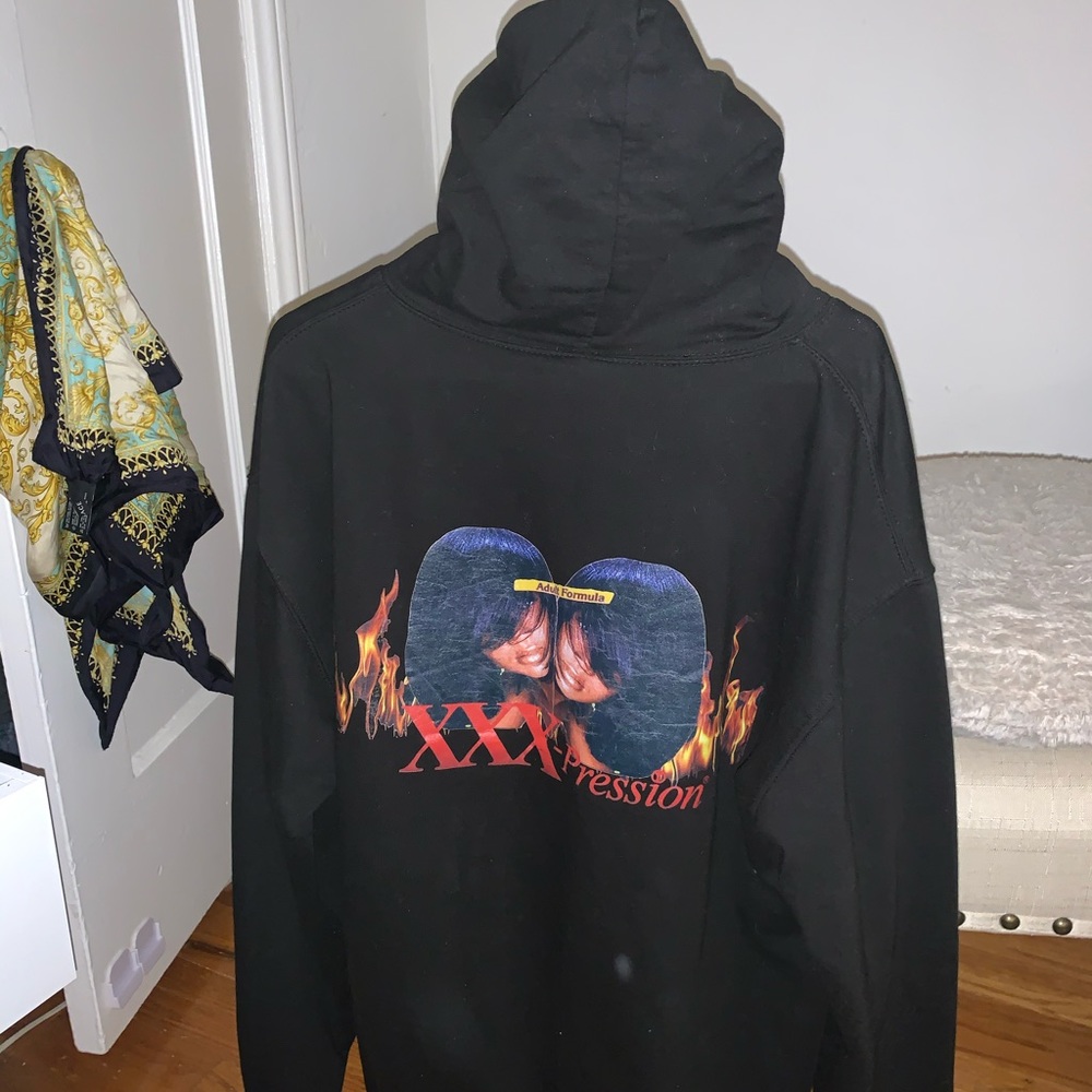 Black Graphic Hoodie